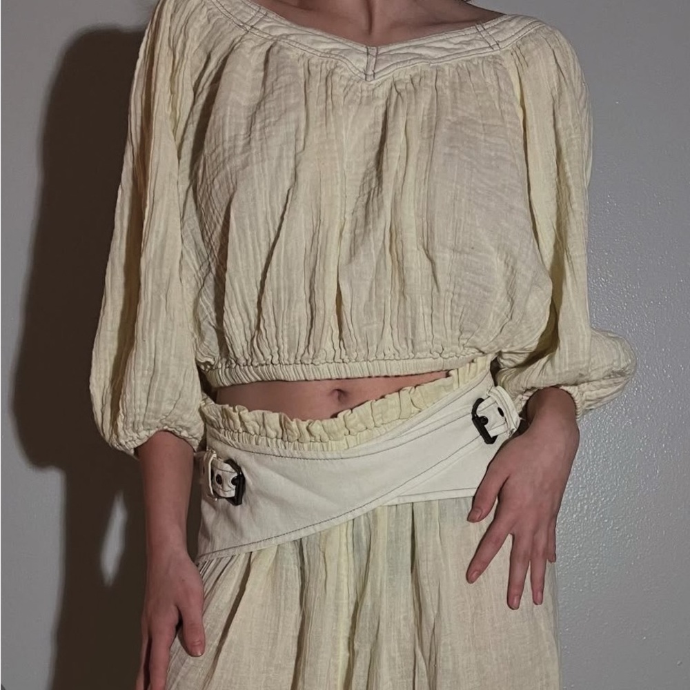 Cream Women's Top